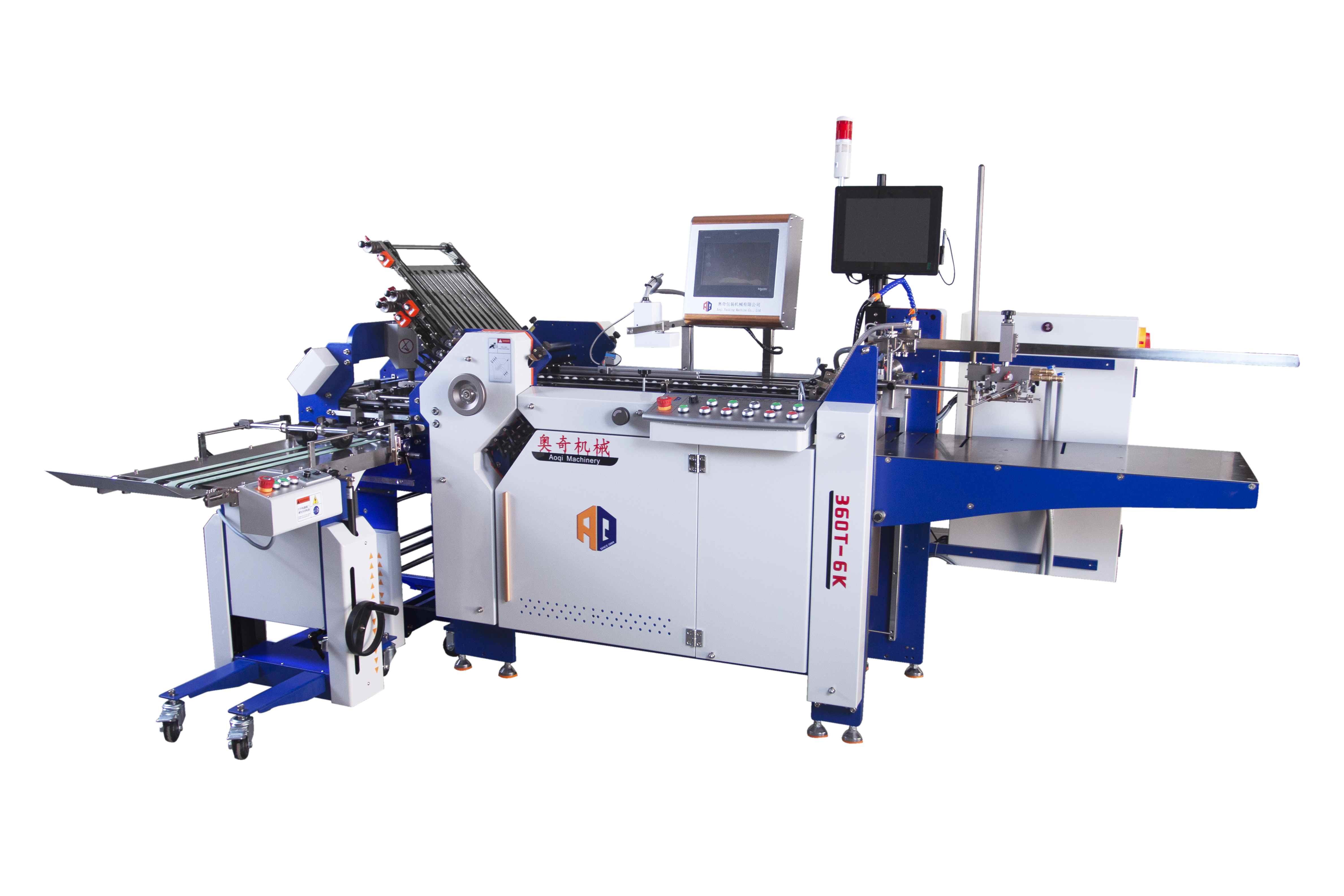 Industry Electronic Paper Folder With Flat Pile Feeder For Brochure Booklet Paper Folding Machine