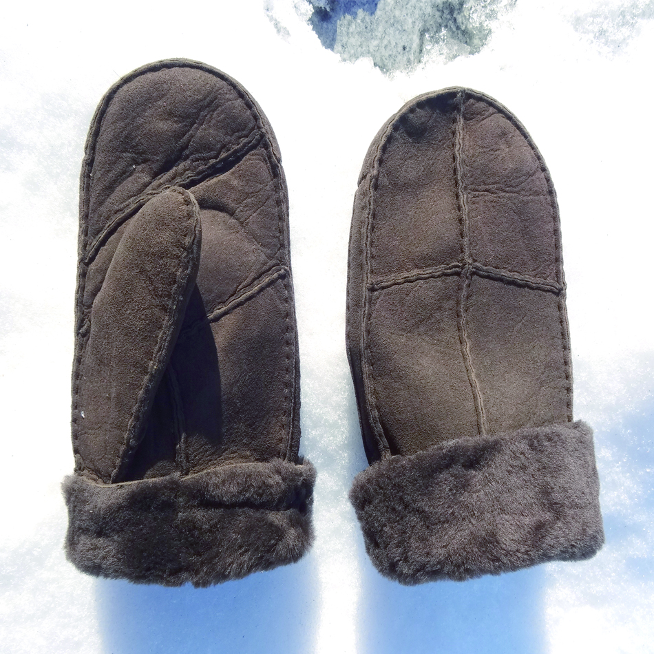Quality and quality assured Australia lamb fur men women mittens sheepskin gloves winter