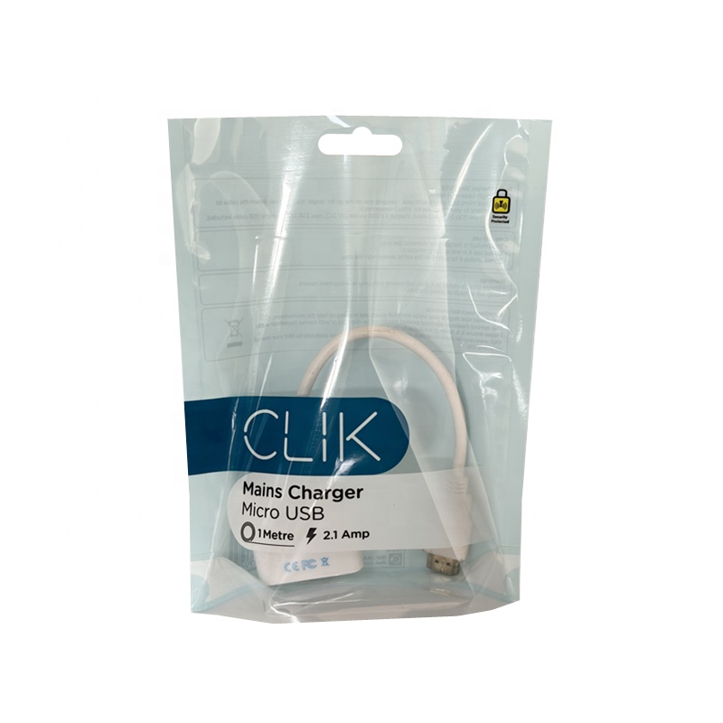 Electronic Packaging Clear Front Plastic Ziplock Bags Made Of OPP / CPP Material Structure