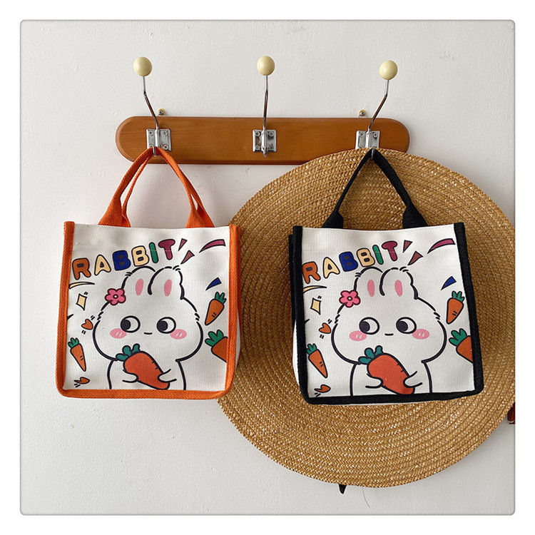 Winnie The Pooh Rubber Stamp Shopping Bag Kiki Titi Cartoon Shoulder Canvas Ladies
