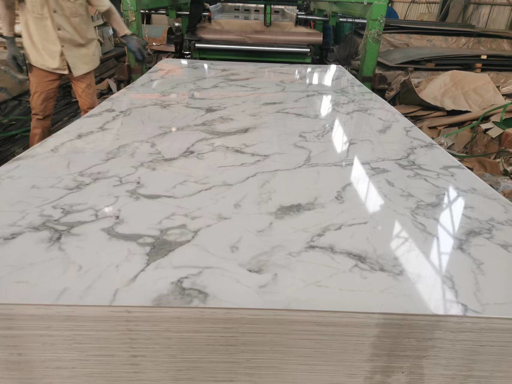 Alloy 3105 Marble Designed Pattern Coating Aluminum Coil 26Ga X 48Inch Pre Painted Aluminum Sheet For Building Facades