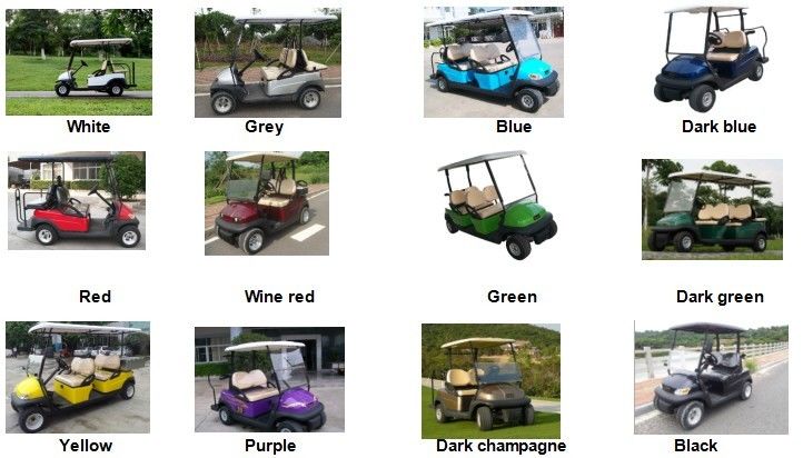 6 Passenger Electric Car Electrical Golf Carts With Rear Wheel Mechanical Drum Brake