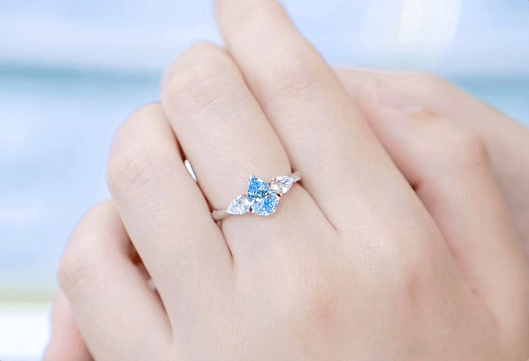 Pear Cut Lab Diamond Jewelry Lab Grown Diamond Ring Custom-Made