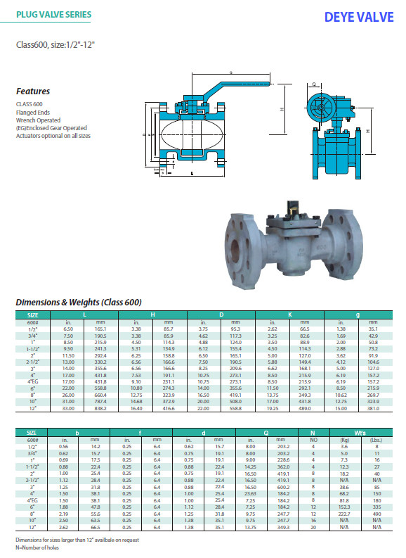 WCC WCB Steel Plug Valve With Butt Welding Ends PV-064-08F
