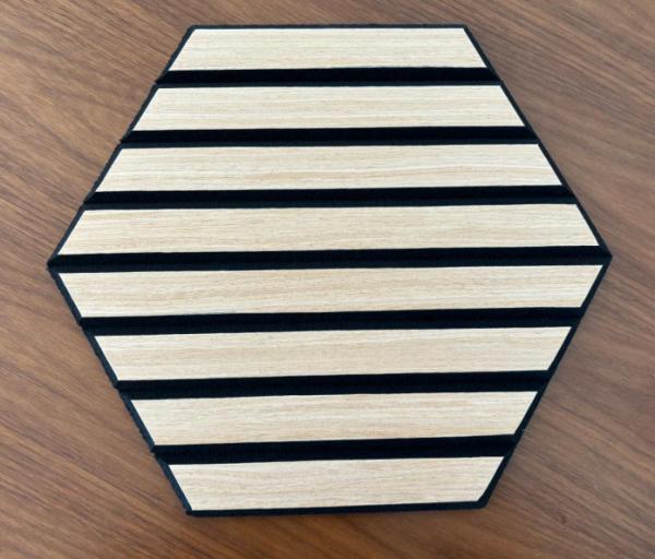 Wall Decoration Wood Veneer Acoustic Panels Lightweight PET Wall Panel