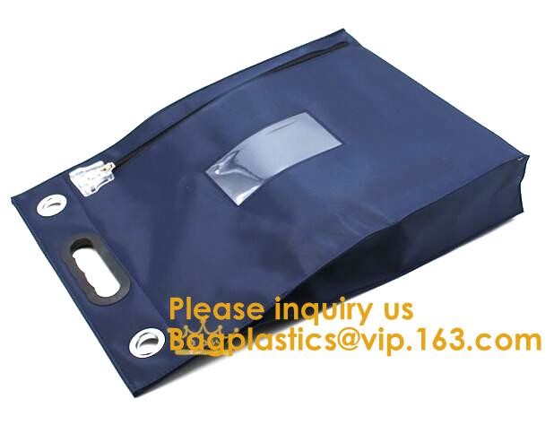Cash Money Reusable Deposit Security Locking Factory Custom Made Bank Locking Night Deposit Bag With Lock, bagease