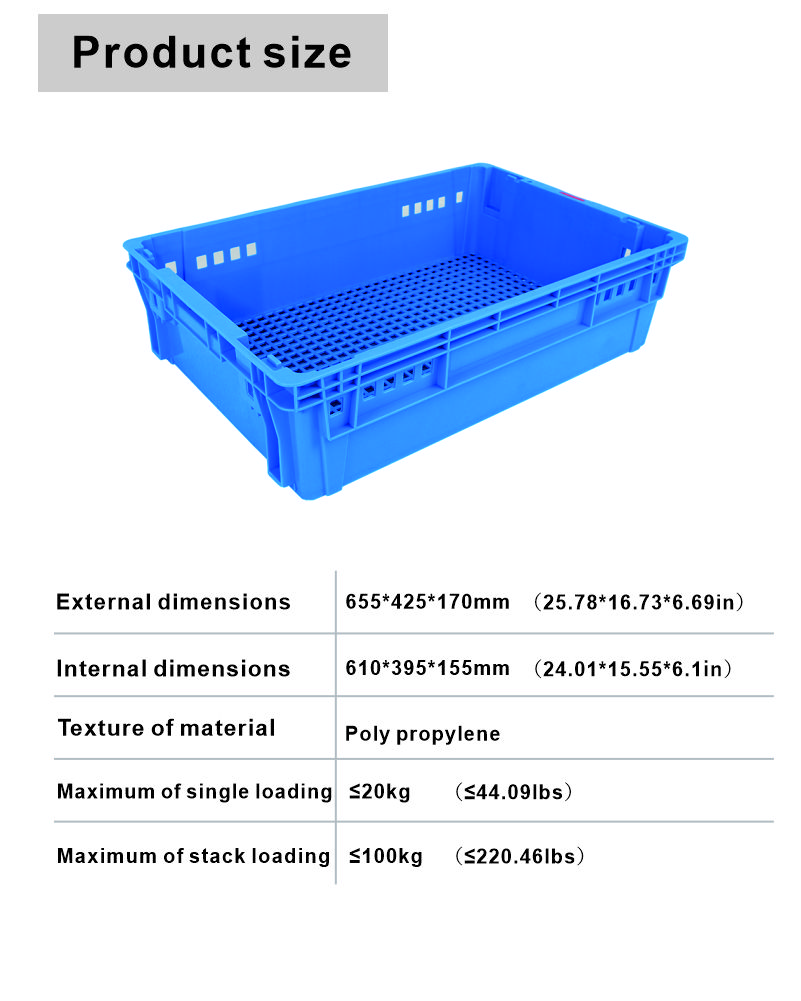 Strong Loading Capacity Tourtop Plastic Chicken Transport Crate for Live Poultry
