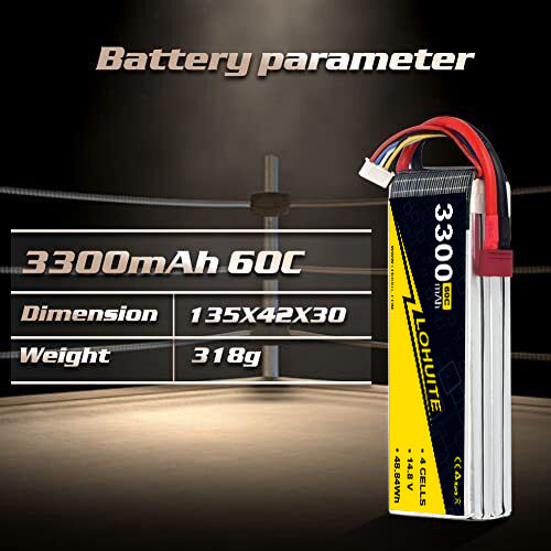 3300mAh 14.8V 60C RC Lipo Battery The Charging Ratio 14.8v With Deans T Plug Soft Case