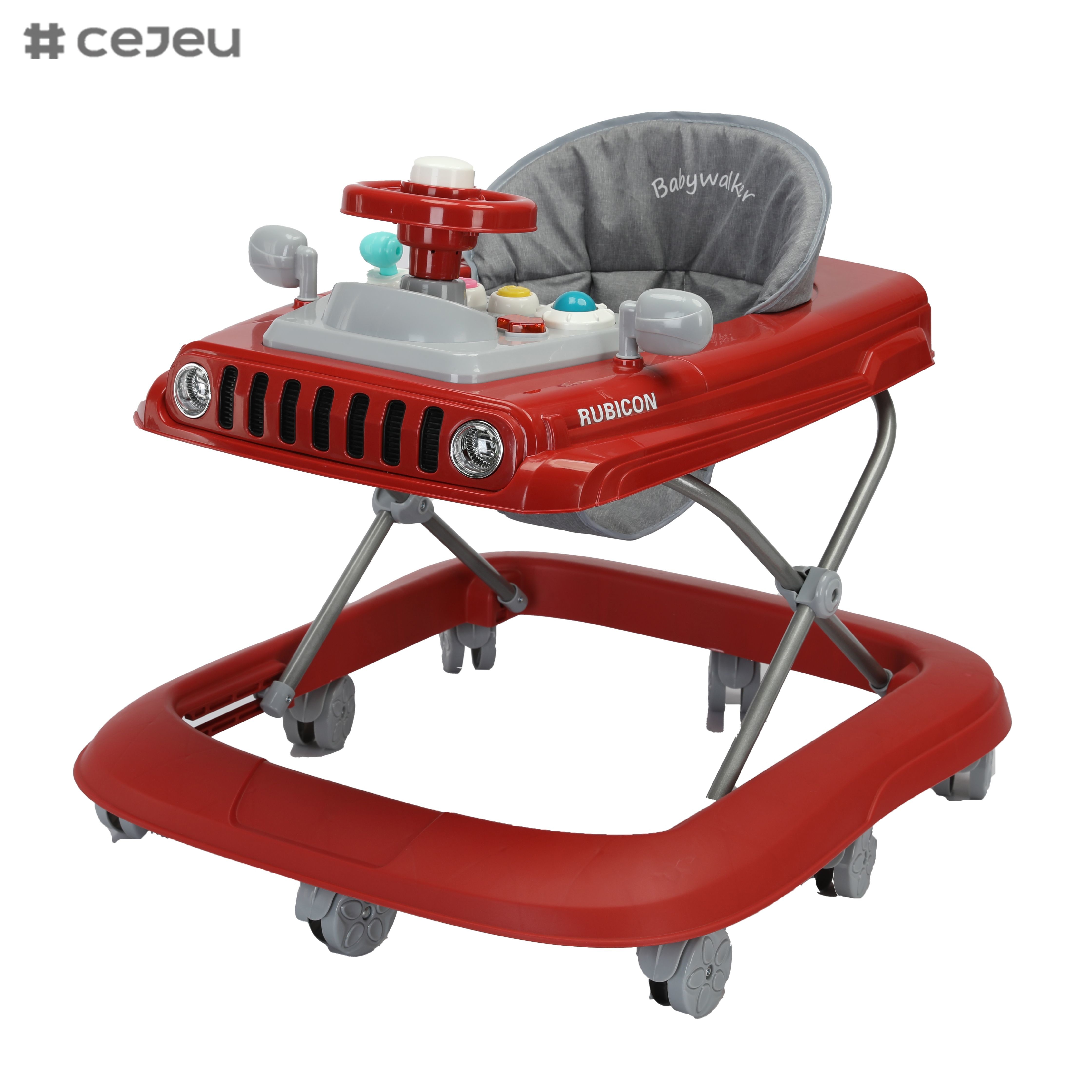 Foldable Baby Walker with Universal Wheels Easy Convertible Baby Walker