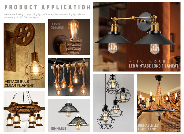3000K ST64 Clear LED Filament Bulb , E27 4W Soft Filament Type LED Bulb