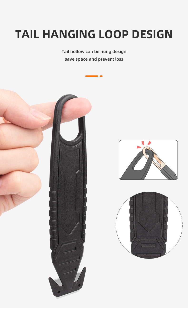 Plastic Handle Material Safely Compact 15g Box Carton Opener Cutter with Hidden Blade
