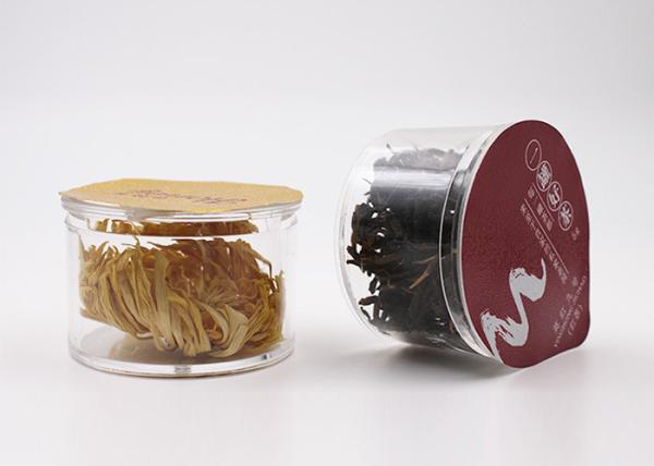 PS Clear Small Round Clear Plastic Containers 25 Cram Capacity For Tea , Coffee