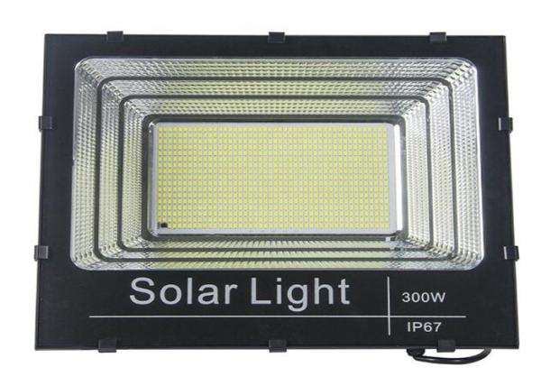 13 Hours Solar Powered Motion Flood Lights 300W Aluminum Body Bright Control