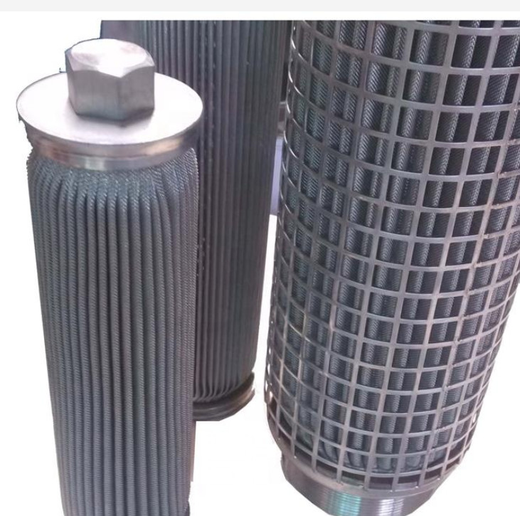 Silver 10 Inch 85% Plicate Wire Mesh Water Filter , Perforated Metal Cylinder