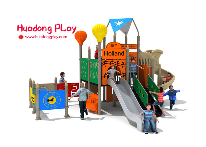 Commercial Garden Play Equipment , Preschool Outdoor Play Equipment With Musical Panels