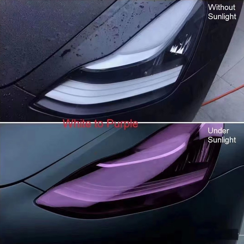 Self Adhesive 6.5mil TPU Black Car Headlight Film PPF Film For Headlights