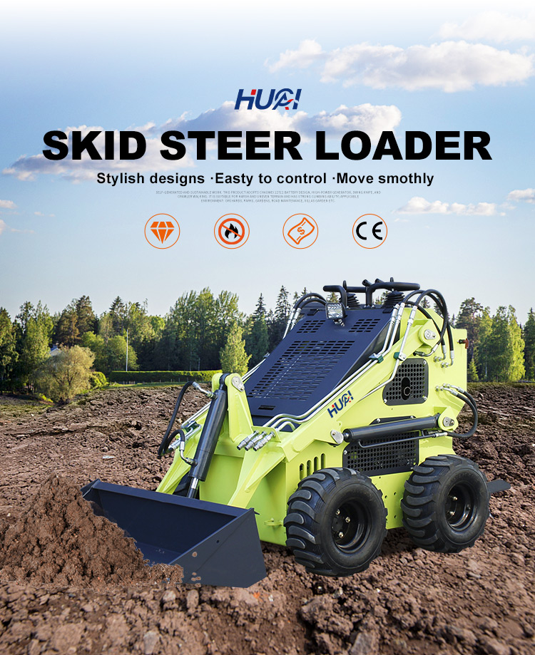 1 Ton Euro5 Standard Multifunctional Quick Change Mini Skid Steer Loader for Loading
