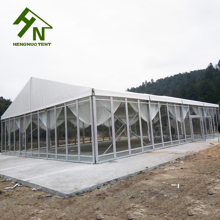 Reinforce Aluminum Profile Clear Outdoor Marquee Tent Glass Wall 1500 People Shelter