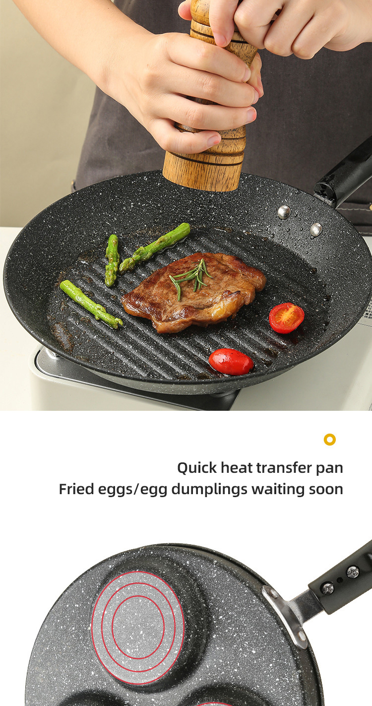Multiple Styles Egg Frying Pan Four-cup Egg Pan Medical Stone Non-stick Frying Pan