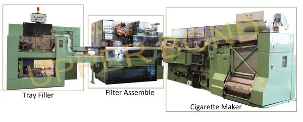 5000cig/min Green Cigarette Packaging Machine MAXS Plug Assembler 50KVA Tray