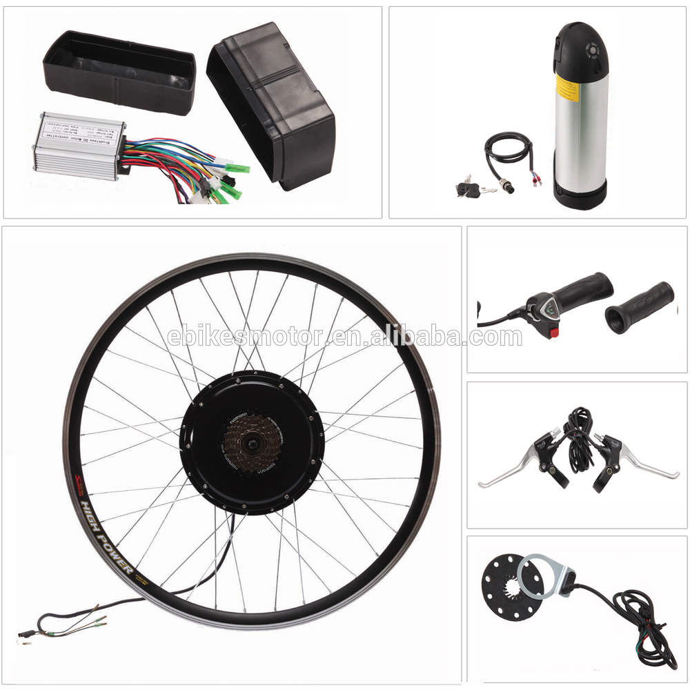 CE EN15194 TUV certificate 48V 2000W electric bike motor kit with battery and LCD display