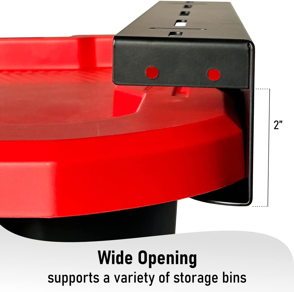 Wall Mounted Garage Storage Rack for Heavy Duty Metal Bins in Warehouse Tote Storage