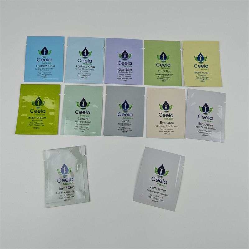 Professional Cosmetic Packaging Bag Max.10 Colors Flat Bag Free Samples Packets
