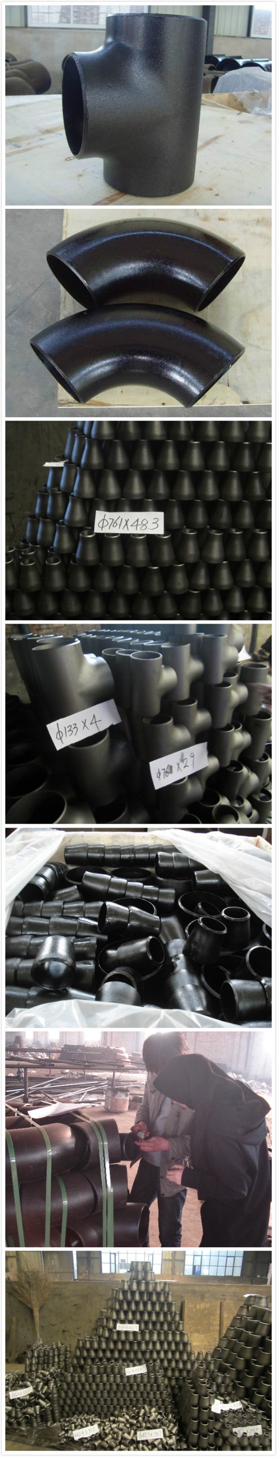 1/2'' To 48'' CS A234WPB Steel Pipe Tee ANSI B16.28 Equal Reducer Tee