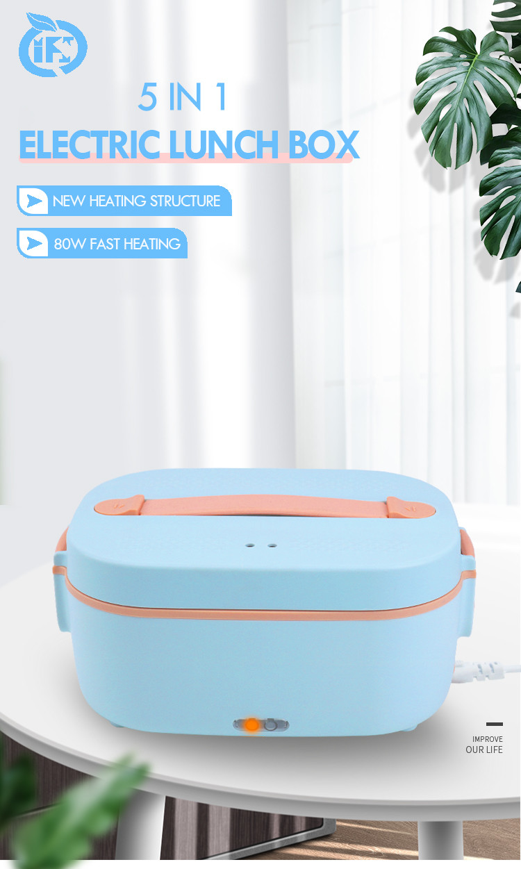 CE Electric Lunch Boxes 1.5L Portable Leak Proof Stainless Steel Food Container