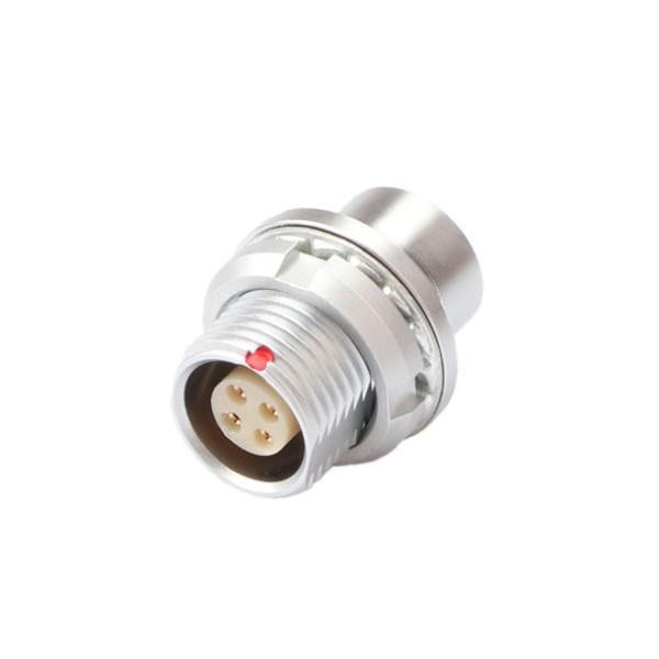 Industrial Circular Connector B Series Z13 4Pin Female Connector External Fixed