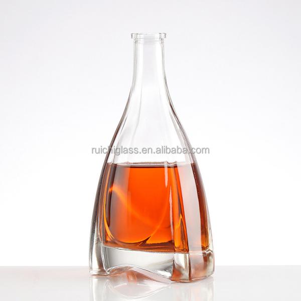 Custom Make Industrial Beverage 250ml 500Ml 750Ml Empty Glass Vodka Bottle with