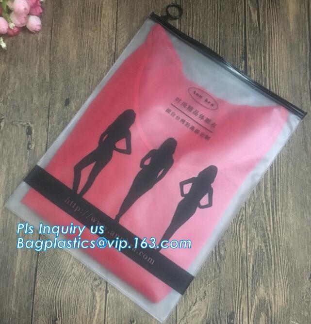 underwear bra packaging slider Zip lockkk bags, customized slider zipper bag, top slider zipper bag zipper silver foil garm
