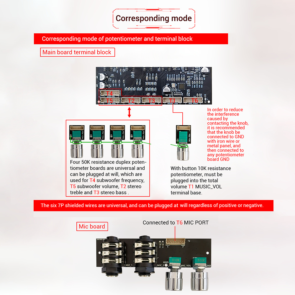 2.0 Channels ZK-AM100F BT Compatible Digital Audio HiFi Stereo Dual Class D 50Wx2