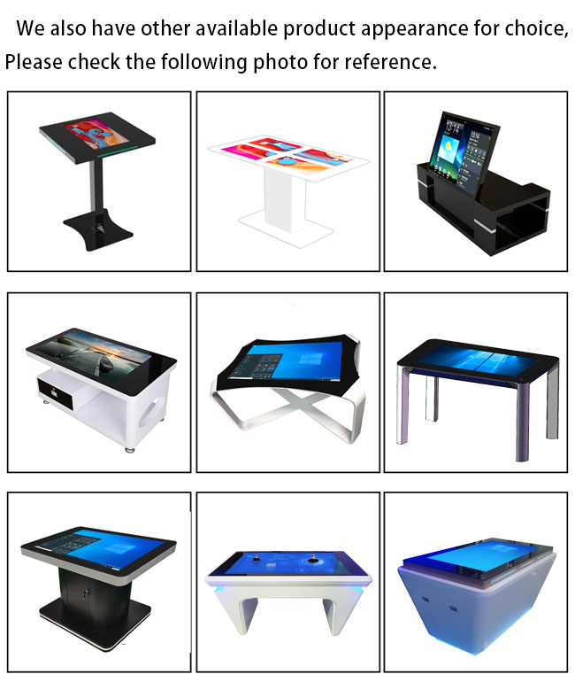 32 Inch Indoor Interactive Smart Touch Screen Coffee Table For Entertainment Industrial PC