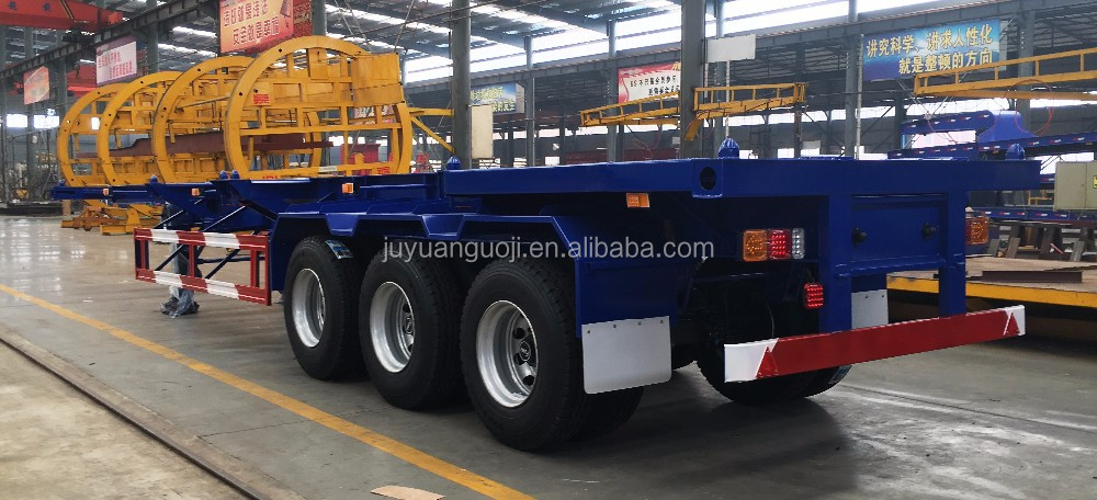 Fuwa Bpw Optional Axle 40 Feet 3 Axles Skeleton Semi Trailer for Container Transportation