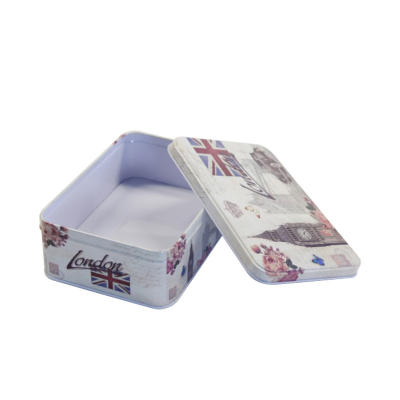 Tinplate Rectangular Empty Cosmetic Can 150ml 250ml Black Gift Tin Box