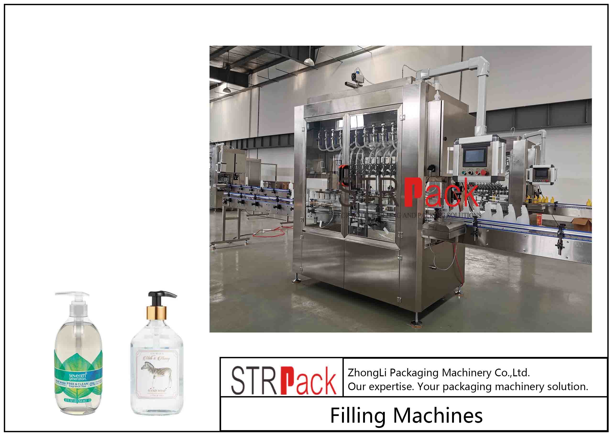 Bottle Automatic High-Precision PLC Controlled Liquid Soap/Hand Sanitizer/Shower Gel Filling Capping Machine Aseptic Fil
