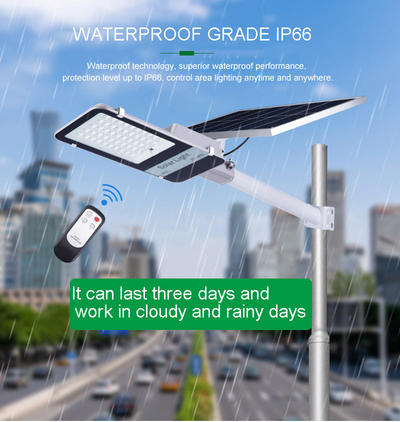 Outdoor 300W Solar Panel LED Street Light High Power IP66 Aluminum