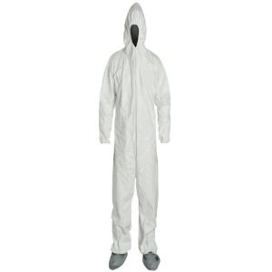  SMS Disposable Tyvek Coveralls Low Lint With Front Zipper Closure Manufactures