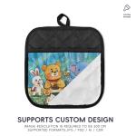 Black Linen Blank Sublimation Pot Holders With Pocket Custom Pot Holder Pads