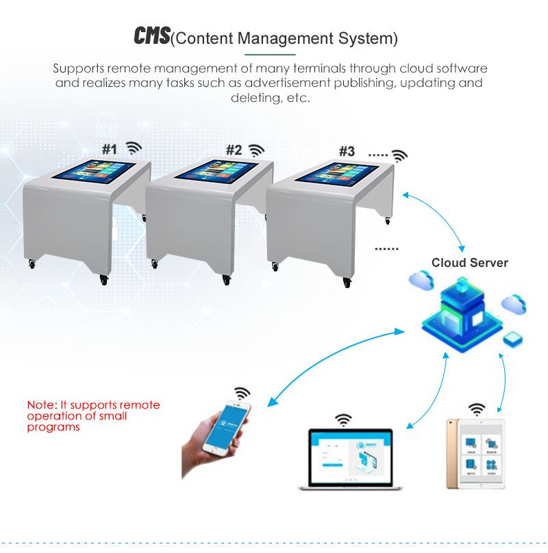 Smart Interactive Touch Screen Coffee Table Capacitive Multi Touch 43in
