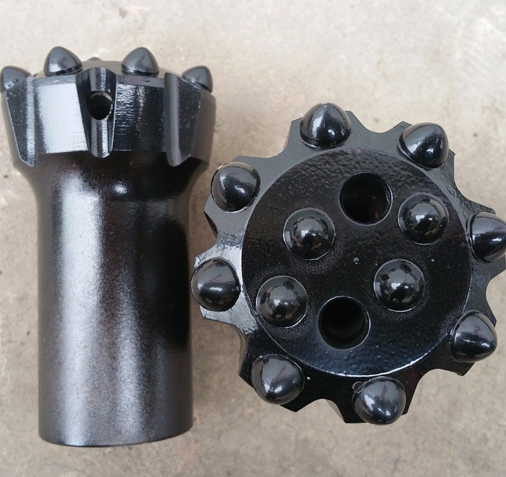 Tungsten Carbide Button Drill Bit R32 Dia 64mm Flat Face Or Drop Center