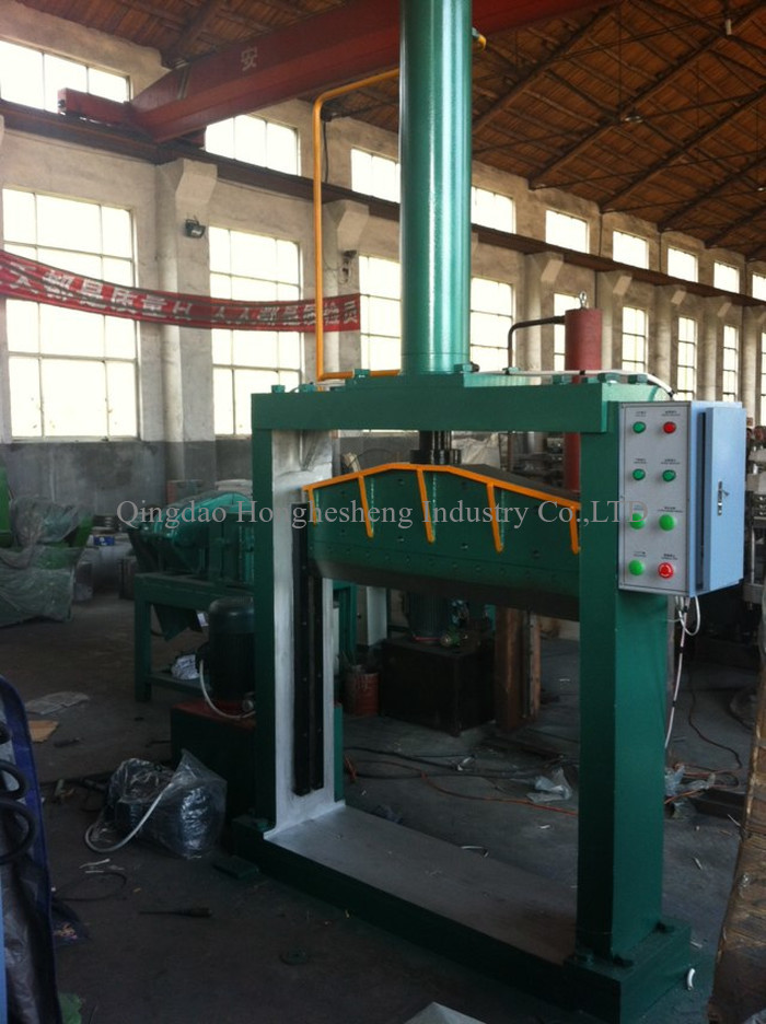 Vertical Hydraulic Guillotine Rubber Bale Cutter Single Blade Plastic Cutting Machine