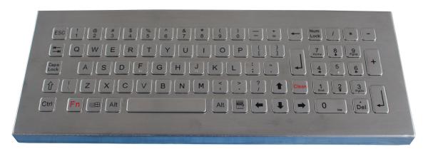 IP67 Dynamic Waterproof Stainless Steel Desktop Keyboard with Flat Keys for Dust