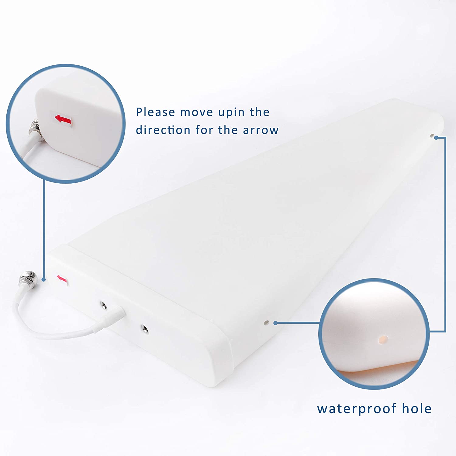 100W Max Input Power 698-2700MHz Directional ABS Antenna for Indoor Cell Phone Booster