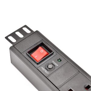 6 Way UK Type PDU Extension Socket With On/Off Switch, Overload Protector