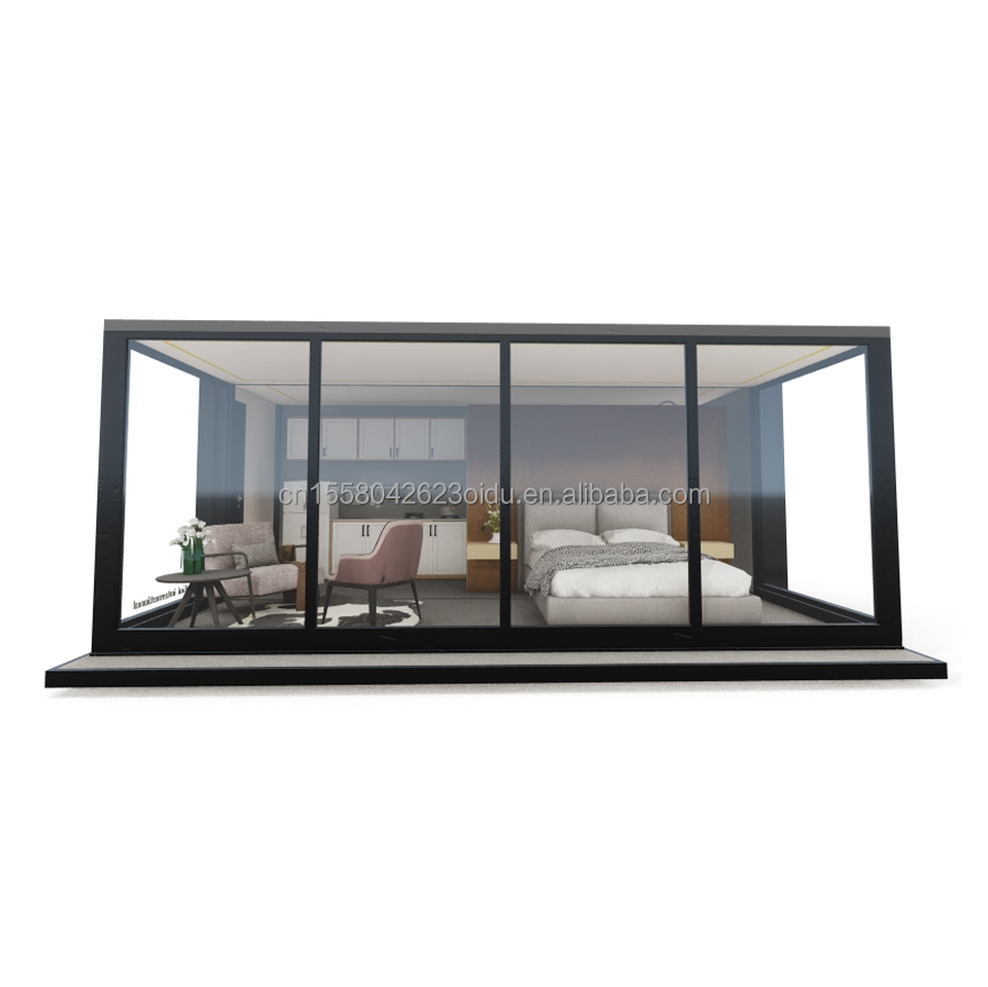 Customized Color EU Portable 20ft Expandable Container House for Couples or Hotel and Aluminum Alloy Windows