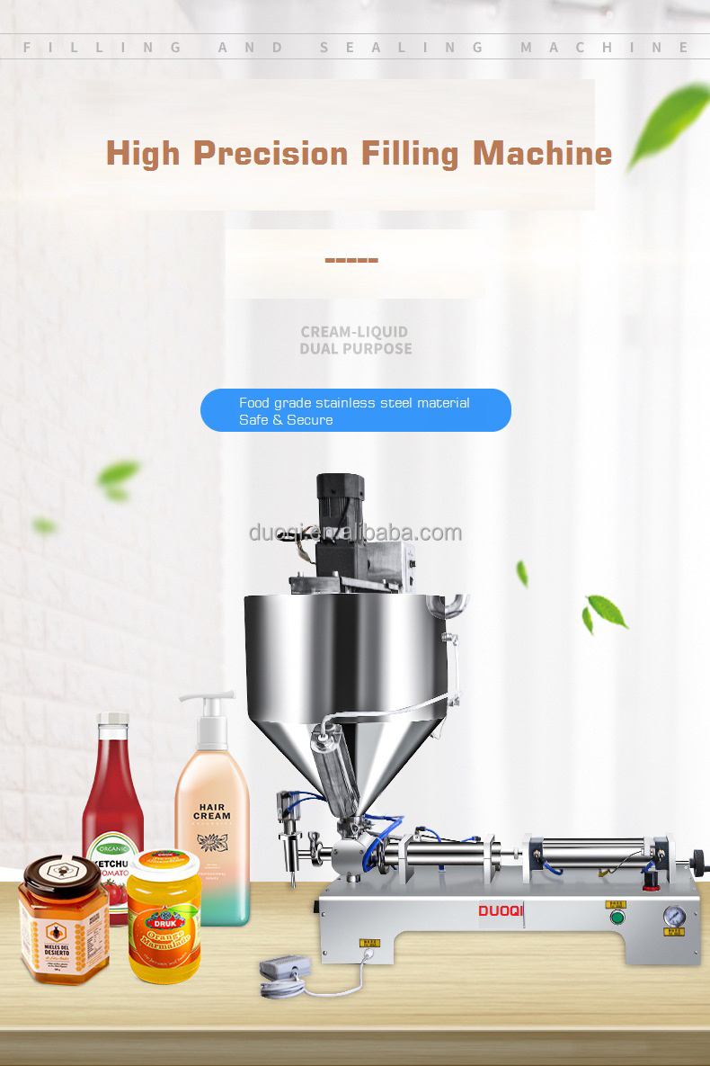 Stainless Steel Jar Paste Bottle Filling Machine for Automatic Mixing of Shea Butter