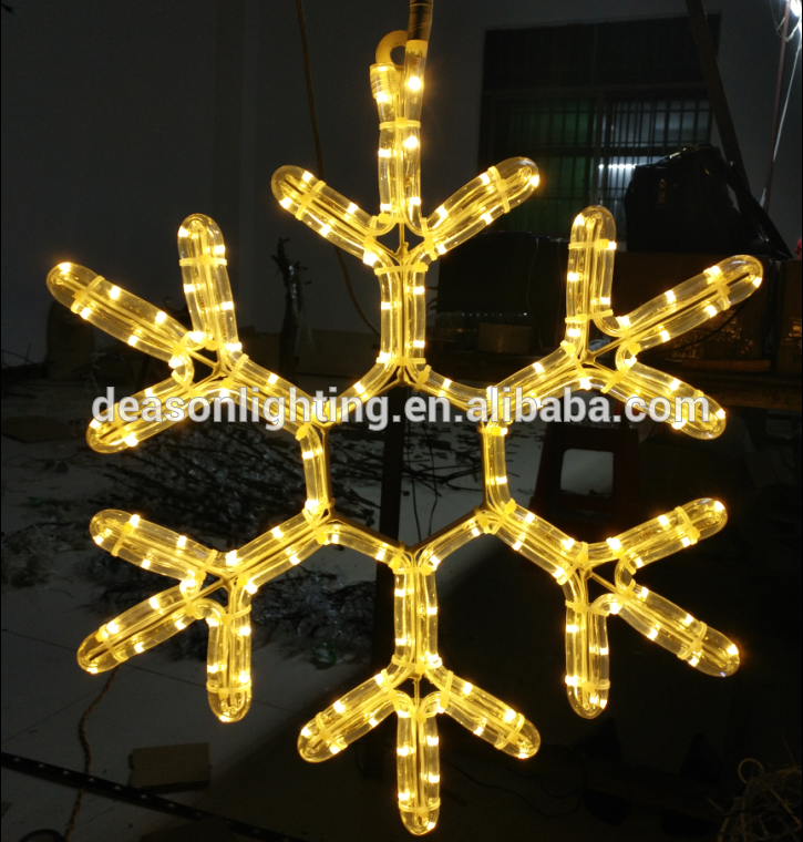 led christmas snowflake rope light