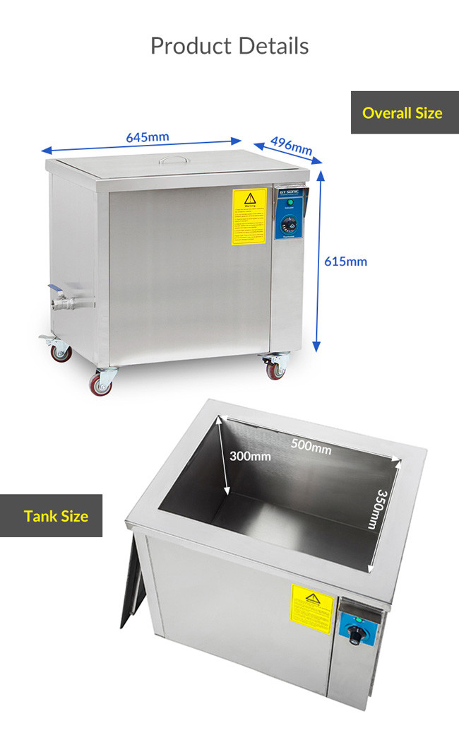 Super Sonic Cleaner 53L Industrial Ultrasonic Cleaner Blinds Cleaning 2000W Heating Power